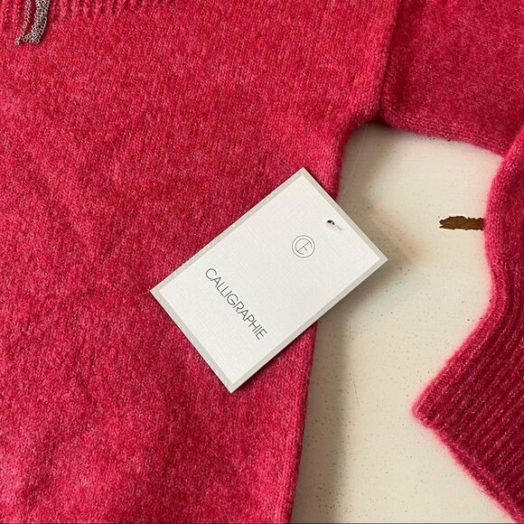 Calligraphie pink wool blend sweater - Picture 4 of 9
